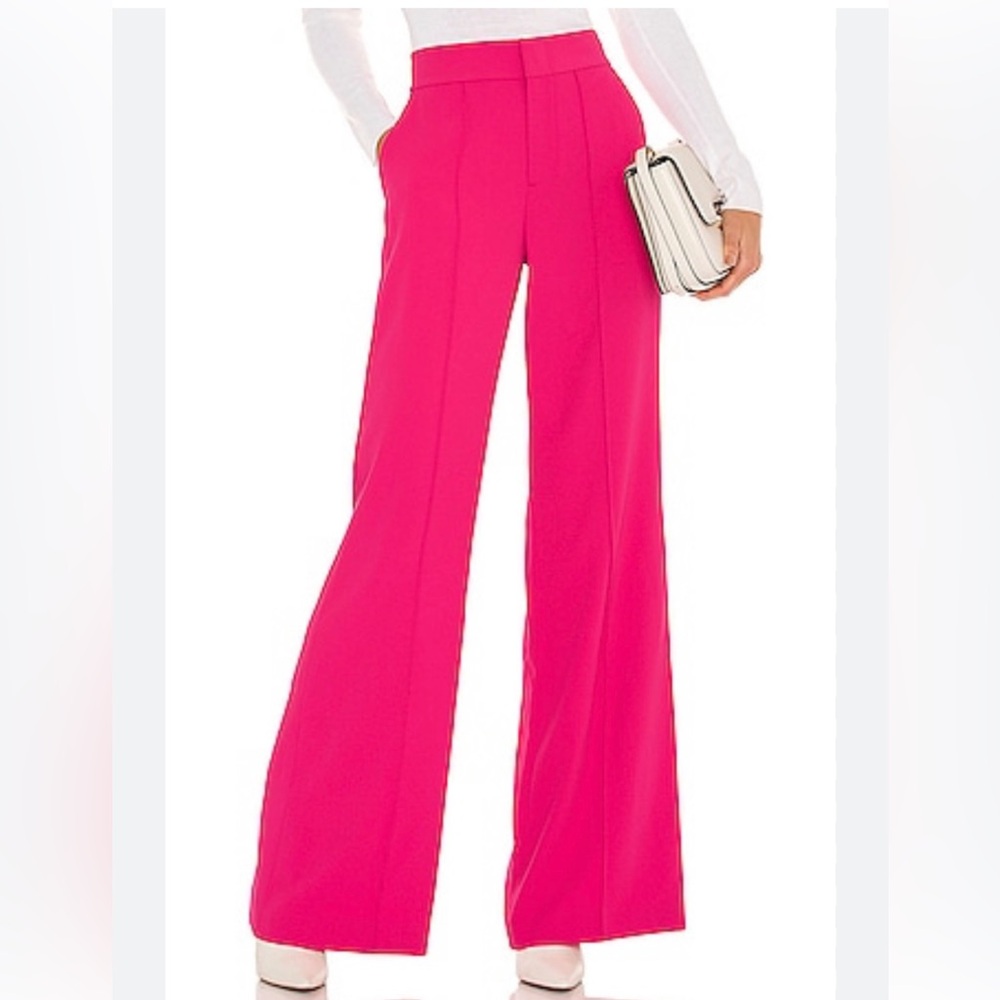 Alice + Olivia Pink Wide Leg Dylan in wild pink